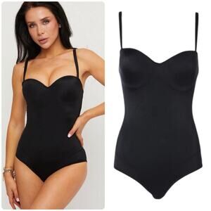 Marilyn Monroe Black Shaping Bodysuit Medium with Push-Up Fit NEW/NWT